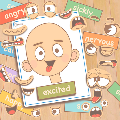 Emotions Toddler Activities, Printable Montessori Materials, Kindergarten Homeschool Preschool Learning Folder