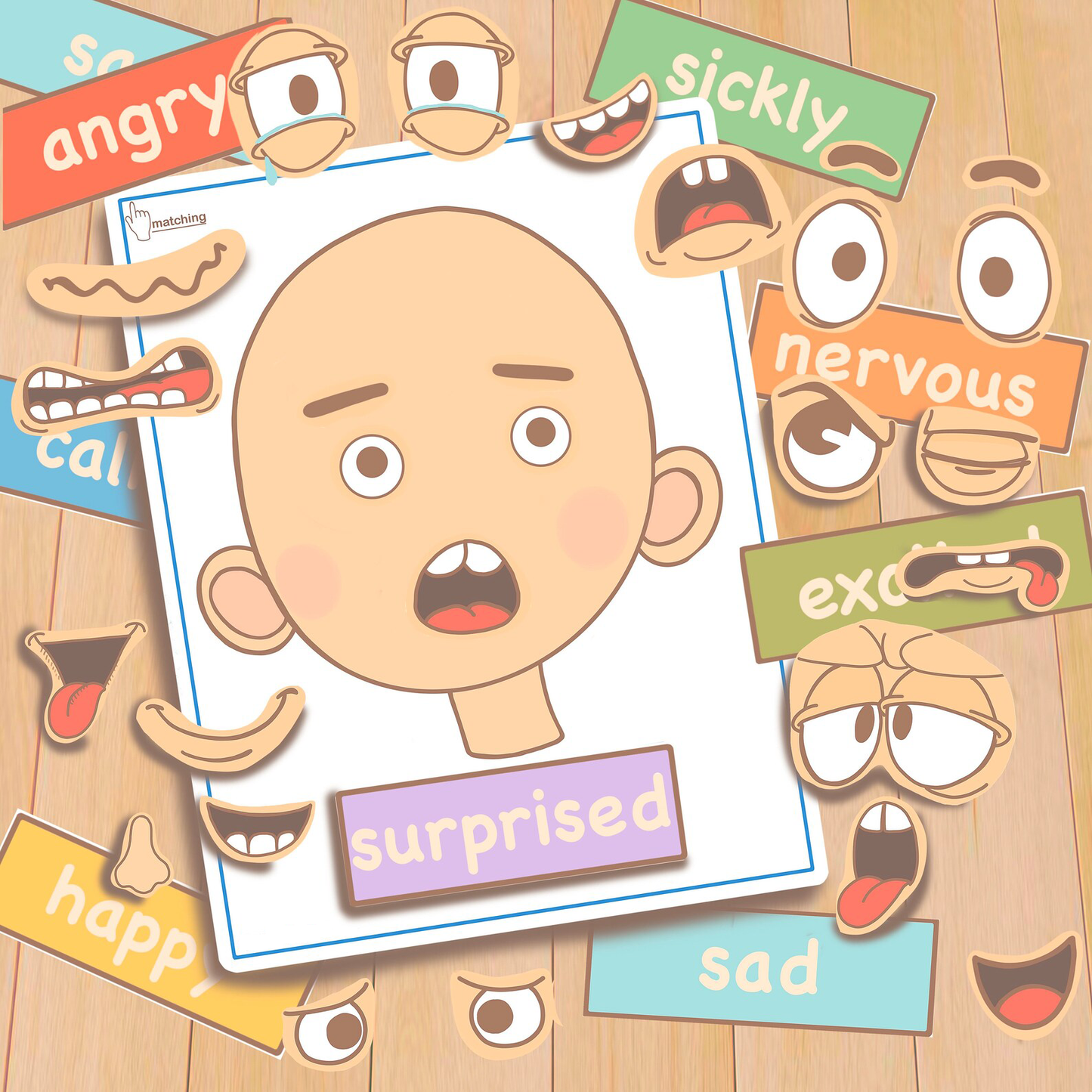 Emotions Toddler Activities, Printable Montessori Materials, Kindergarten Homeschool Preschool Learning Folder