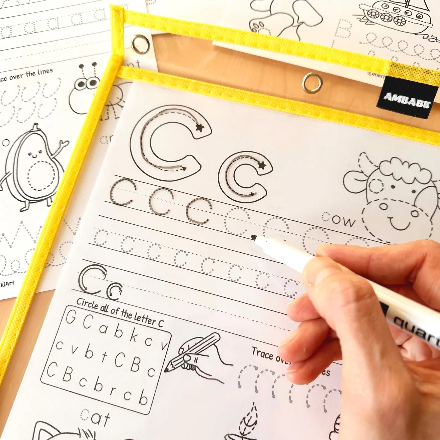 Alphabet Tracing Worksheets Kindergarten Pre-K Preschool ABC Tracing Book Printable Alphabet Activity Book Letter Handwriting Practice